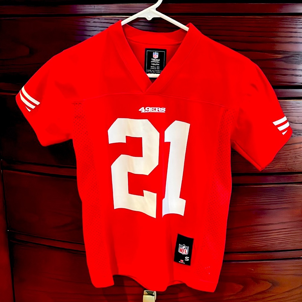 San Francisco 49ers #21 Gore Red Jersey - Youth Small